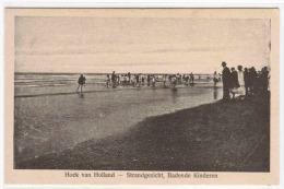 Beach Scene Strandgezicht Badende Kinderen Hoek Van Holland Netherlands Postcard - Hoek Van Holland