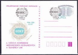 Tchécoslovaquie 1986, Entier (CDV 204), Obliteré - Postcards