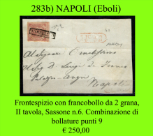 Eboli-00283b - Frontespizio Di Piego Con Interessante Combinazione Di Bollature. - Napoli