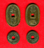 JAPON - JAPAN -100 MON - TEMPO TSUHO 100 MON  1835 - 1870 +  4 MON KAN-EI 1768 - Japon