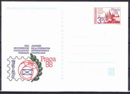 Tchécoslovaquie 1988, Entier (CDV 222) - Postales