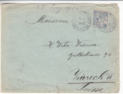 Monaco - Lettre De 1903 - Expédié Vers La Suisse - Zürich - Brieven En Documenten