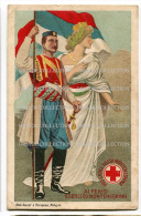 CARTOLINA CROCER ROSSA MONTENEGRINA AI FERITI ESERCITO MONTENEGRINO MONTENEGRO EDIZIONE BARIGAZZI BOLOGNA - Red Cross