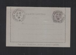 Regence De Tunis Carte-Lettre Carthage 1909 (2) - Lettres & Documents