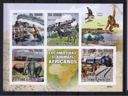 SAO TOME AND PRINCIPE 2008  Railways (imperforated) - Tranvie