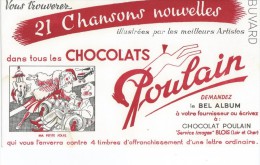 Chocolats   POULAIN   21 Chansons Nouvelles   "  Ma Petite Folie  "     -   Ft  =  21.5 Cm X 14 Cm - Cocoa & Chocolat