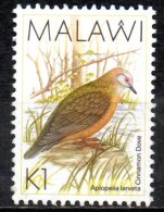 MALAWI 1988 Birds -  1k. - Lemon Dove ("Cinnamon Dove")    FU - Malawi (1964-...)