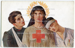 CARTOLINA CROCE ROSSA ITALIANA ILLUSTRATORE R. VILLANI - Red Cross