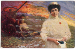 CARTOLINA CROCE ROSSA ITALIANA REGINA DI CARITà ILLUSTRATORE A. D. CAMPESTRINI - Red Cross