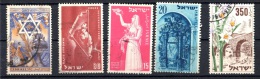 Israel 1951-4: Mi. 39 56 64 89 99, Lot Cancelled/gestempelt, S. Scan - Gebraucht (ohne Tabs)