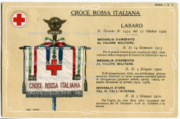 CARTOLINA CROCE ROSSA ITALIANA LABARO EDIZIONE COMITATO POSTELEGRAFONICO - Croce Rossa