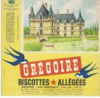 Biscotte   GREGOIRE   -  Château D' AZAY Le RIDEAU   ( 37 ) - Biscottes