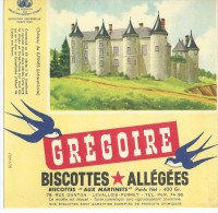 Biscotte   GREGOIRE   - Le Château De  LYUNES   ( 37 ) - Biscottes