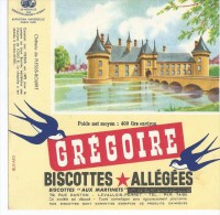 Biscotte   GREGOIRE   - Le Château De PLESSIS - BOURRE  -  Surimpression De La Ligne Et Déplacée Au -dessus - Biscottes