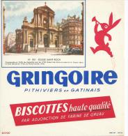 Biscotte   GREGOIRE   -   No 105   -  Eglise St - Roch     -              Ft = 19 Cm  X  17.5 Cm - Zwieback