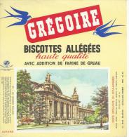 Biscotte   GREGOIRE   -  No 21  LE  GRAND  PALAIS   ( 75)     -              Ft = 19 Cm  X  17.5 Cm - Zwieback