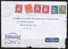 NORWAY    1967 COMMERCIAL AIRMAIL COVER TO "Columbia Pictures" In "New York" (27/8/67) (OS-414) - Covers & Documents