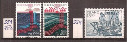 IJsland     Y/T   551 / 552  +  554        (O) - Unused Stamps