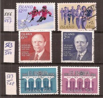 IJsland     Y/T   556 / 557  +  563 / 564   + 567 / 568      (O) - Unused Stamps