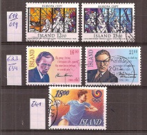 IJsland     Y/T    618 / 619  +  633 / 634      (O) - Unused Stamps