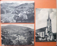 CPA Lot 3x Schnierlach Lapoutroie Vue Village Eglise Usine Filature Maire Photo Zimmerlin Fischer Netter - Lapoutroie