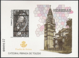 2004-PRUEBAS OFICIALES- ED.85-VIDRIERAS CATEDRAL DE TOLEDO - Essais & Réimpressions