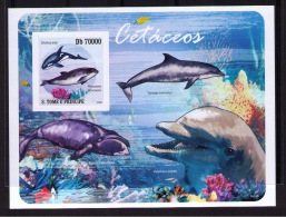 SAO TOME AND PRINCIPE 2009  Cetáceos  (imperforated) - Dauphins