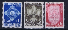 Romenia: 1936, Mi Nr 516 - 518, MNH/** - Unused Stamps
