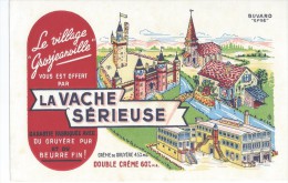 LA  VACHE  SERIEUSE  -  Le Village Grosjeanville      Ft = 16 Cm  X  16.5 Cm - Dairy