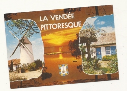 Cp, 85, La Vendée Pittoresque, Multi-Vues, Voyagée 1985 - Sonstige & Ohne Zuordnung