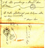 POLAND 1875 ALT SANDEC To NOWY SACZ Full Letter - ...-1860 Prefilatelia