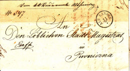 POLAND 1875 ALT SANDEC Full Letter (stained) - ...-1860 Prephilately