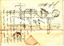 POLAND 1851 TARNOW To ITALY ( LEMBERG Transit) Full Letter - ...-1860 Prefilatelia