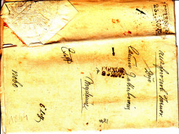 POLAND 1844 TARNOW To MYSLENICE Full Letter - ...-1860 Prefilatelia