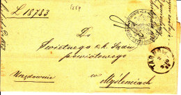 POLAND 1883 TARNOW To MYSLENICE Full Letter - ...-1860 Prephilately