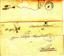 POLAND 1853 WADOWICE To WIELICZKA Full Letter (KRAKAU Transit) - ...-1860 Vorphilatelie