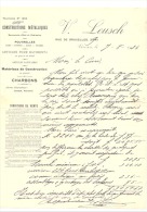 Lettre à Entête - Constructions Métalliques, Charbons,... V. LEUSCH - VERVIERS 1934 (xh) - 1900 – 1949
