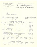 Lettre à Entête - Entreprises Générales D´Electricité  - H. ABSIL-SLUYSMANS - MICHEROUX 1935 (xh) - 1900 – 1949