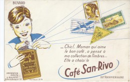 Café  "  SAN  -  RIVO  "     Collection De TIMBRES - Café & Thé