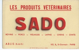 Les Produits  Vétérinaires    "   SADO  "      -   Ft  =  21 Cm X 13.5 Cm - Drogheria