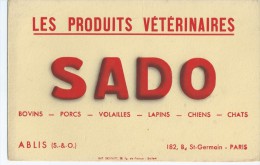 Les Produits  Vétérinaires    "   SADO  "      -   Ft  =  21 Cm X 13.5 Cm - Droguerías