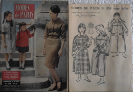 -MODE De PARIS - N° 558 Et Le PATRON D'une ROBE De CHAMBRE De FILLETTE 3iéme Trimestre 1959 - Moda