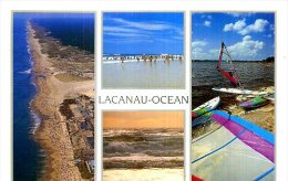 33  LACANAU OCEAN 4 VUES 1 CARTE SURF VUE AERIENNE - Bazas