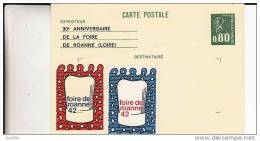 Carte Foire De Roanne 30eme Gastronomie. - Covers & Documents