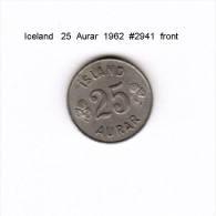 ICELAND    25  AURAR  1962  (KM # 11) - Islandia