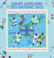 Niger. 2013 African Cup Of Nations 2013.   Sheet Of 4v + Bl. (310) - Africa Cup Of Nations