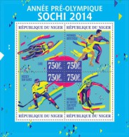 Niger. 2013 Sochi 2014. Sheet Of 4v + Bl. (308) - Invierno 2014: Sotchi