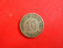 LOT De Deux Monnaies/ 5 Et 10 Pfeninng/ 1899 Et 1900G / TTB+( 4 Photos) - 10 Pfennig