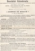 VP131 - MEAUX -  Affiche De La Société Général / Agence De MEAUX - Affiches