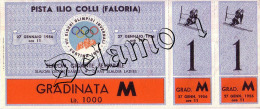 Italia-- CORTINA 27 1 1956-- Biglietto Ingresso PISTA ILIO COLLI (Faloria) - SLALOM GIGANTE FEMM-CORTINA 1956 - Invierno 1956: Cortina D'Ampezzo